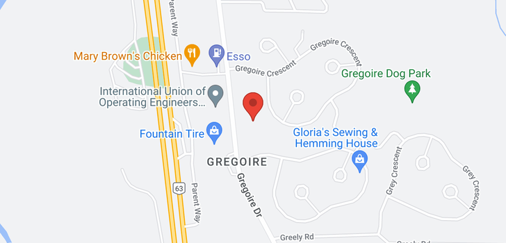 map of 211 243 GREGOIRE Drive